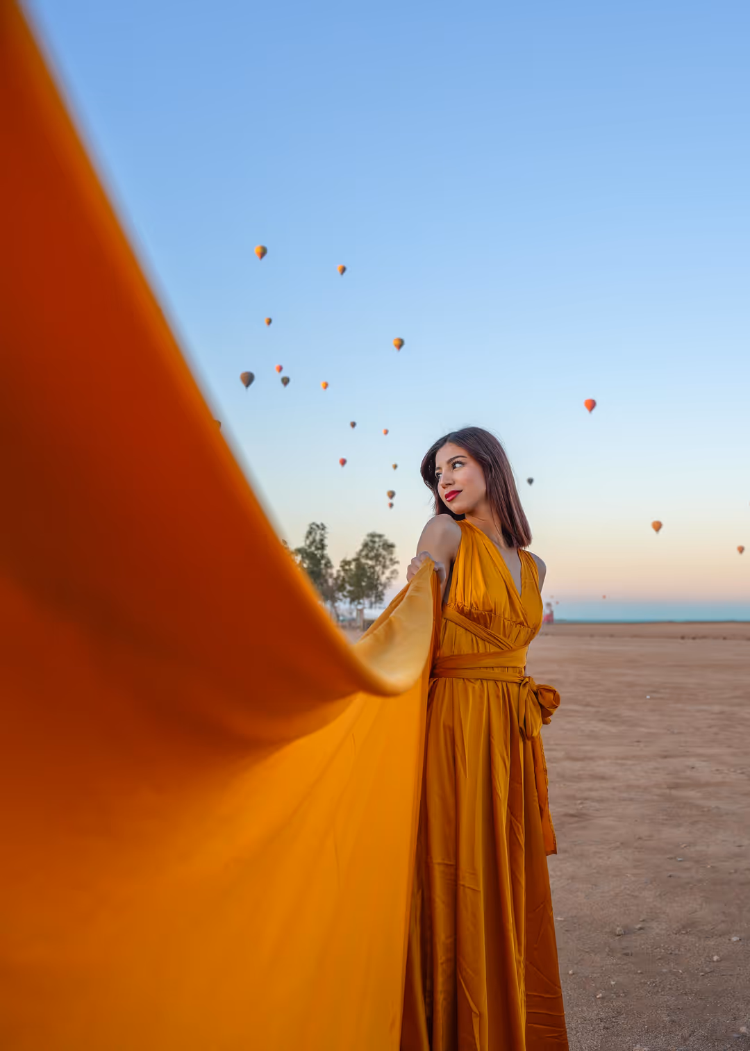 Flying Dress Shooting Agafay Desert Marrakech